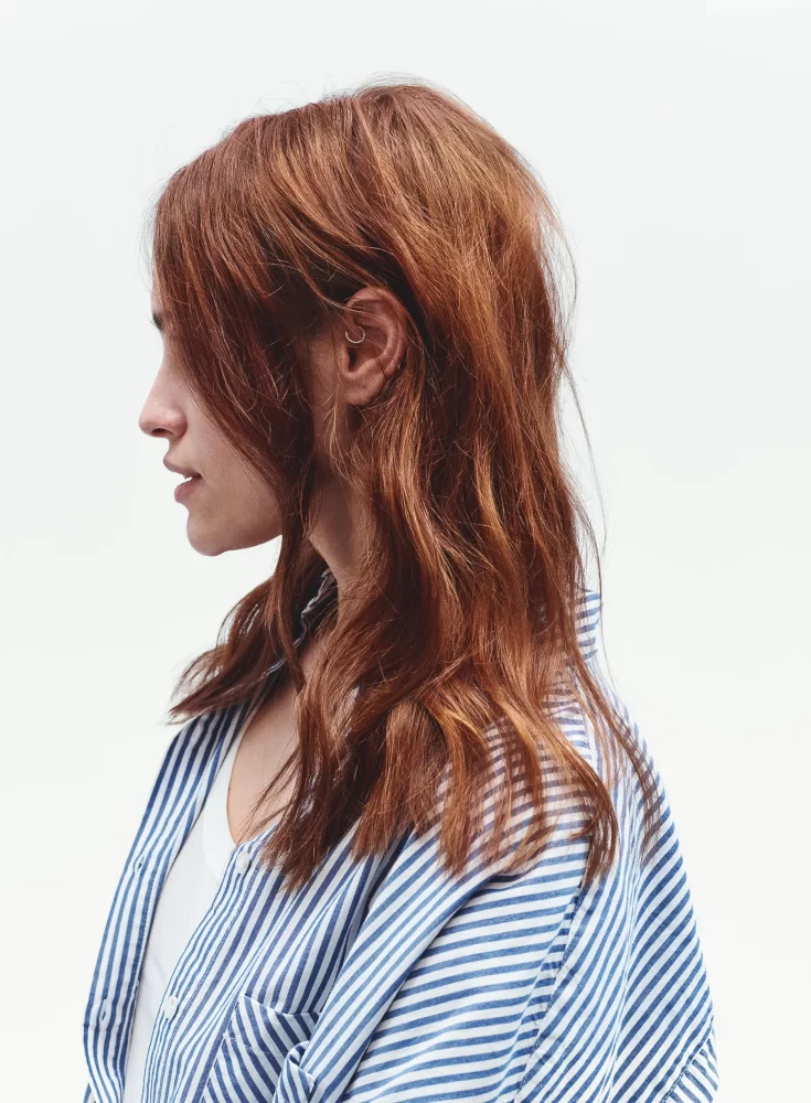 MUTED BRONZE COLOR, MODELO CABELLO MEDIANO CON ONDAS, IGORA SERO AMM, SCHWARZKOPF PROFESSIONAL