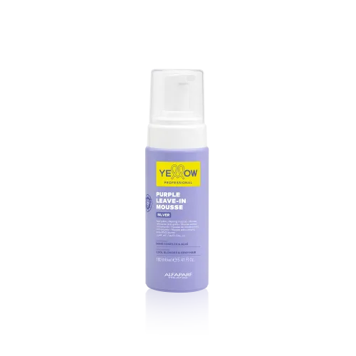 Purple Leave-in Mousse Silver de Yellow Professional: protección y matiz perfecto