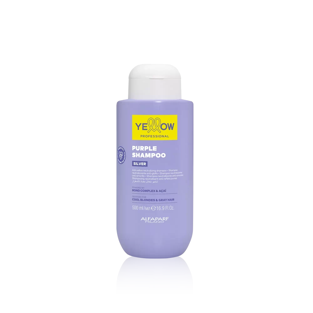 Purple Shampoo Silver de Yellow Professional: limpieza profunda y tono impecable