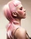 Modelo con cabello rosa pastel, lateral pulido y largo posterior de APEX collection de Steven Smart
