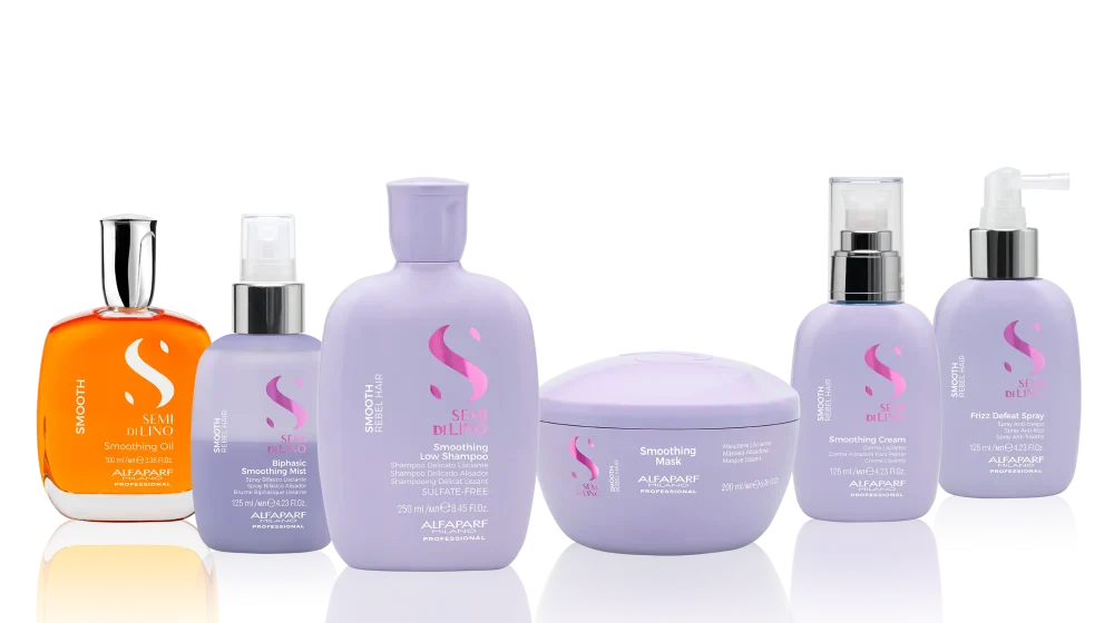 FAMILIA DE PRODUCTOS SEMI DI LINO SMOOTH DE ALFAPARF MILANO PROFESSIONAL